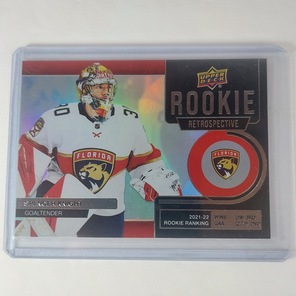 Spencer Knight Goalie Upper Deck Rookie Respective Florida Panthers 2022-23